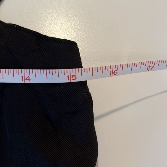 Forever 21 black button front dress w/ front pockets & belt loops. Super cute. - Picture 14 of 15